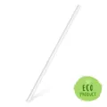 Szívószál (PAP) fehér `JUMBO` átmérő 8mm x 25cm [100 db]