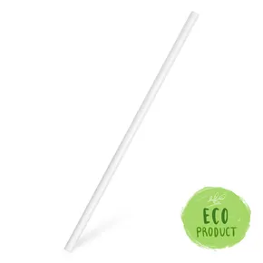 Szívószál (PAP) fehér `JUMBO` átmérő 8mm x 25cm [100 db]