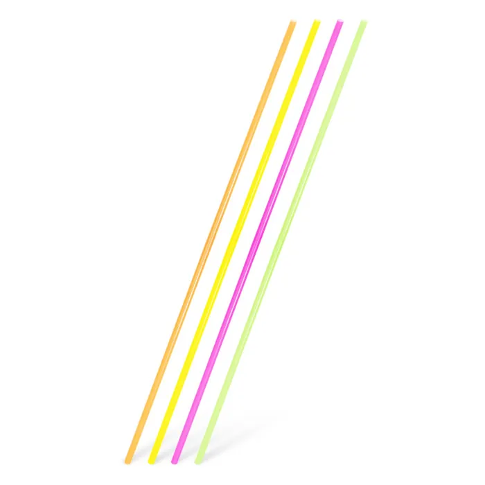 Termék főképe Slámky plastové rovné XXL neon 100 cm, průměr 6,5 mm [100 ks] (znovu použitelná)