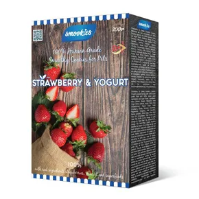 SMOOKIES Premium STRAWBERRY - epres sütemény 100% humán minőségű, 200g