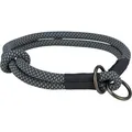 Következő termékkép Puha kötél kerek félig visszahúzható gallér, fekete/szürke S-M: 40 cm/ 10 mm