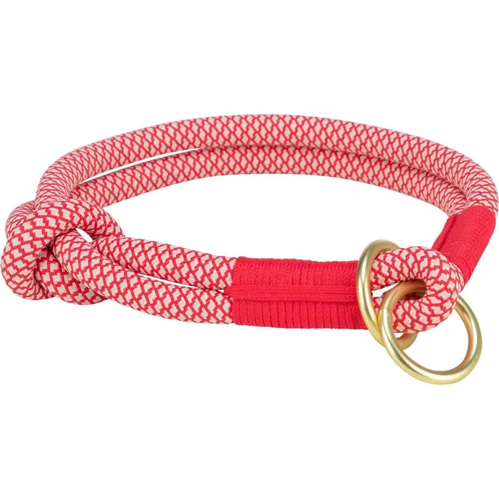 Termék főképe Soft Rope kulatý polostahovací obojek, červená/krémová L: 50 cm/ 10 mm