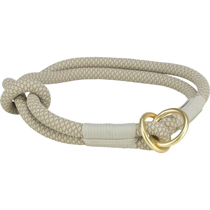Termék főképe Soft Rope kulatý polostahovací obojek, šedá/světlešedá L-XL: 55 cm/ 10 mm