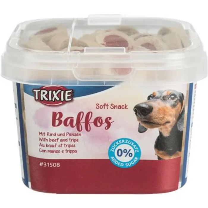 Termék főképe Soft Snack BAFFOS mini kolečka hovězí, dršťky, plastový kelímek 140 g
