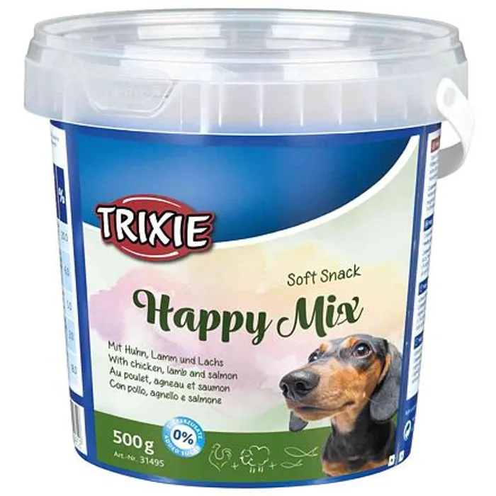 Termék főképe Soft Snack Happy MIX - kuře, jehněčí, losos, kyblík 500 g