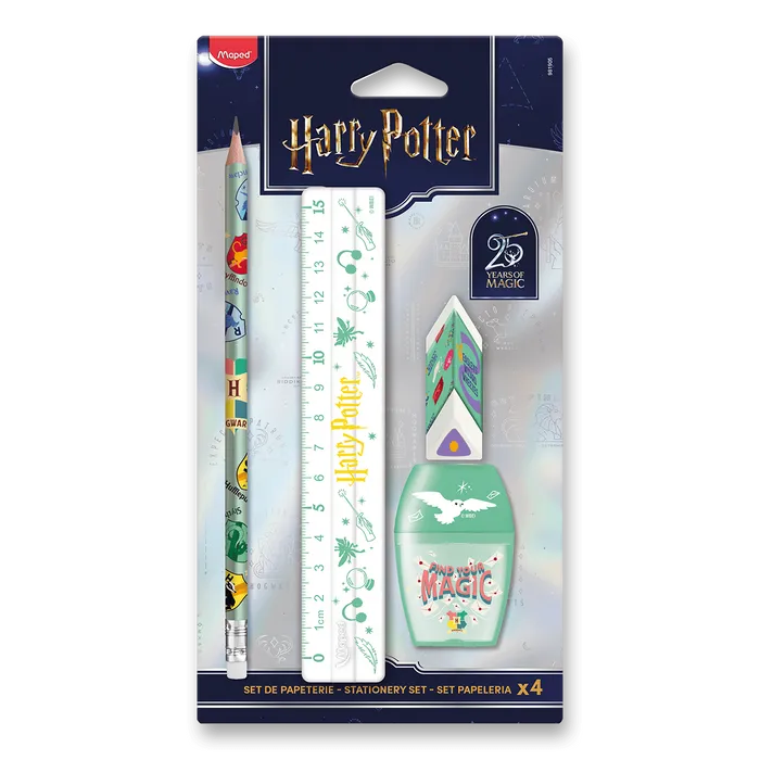 Termék főképe Souprava školních potřeb Maped Harry Potter 25 let, blistr [4 ks]