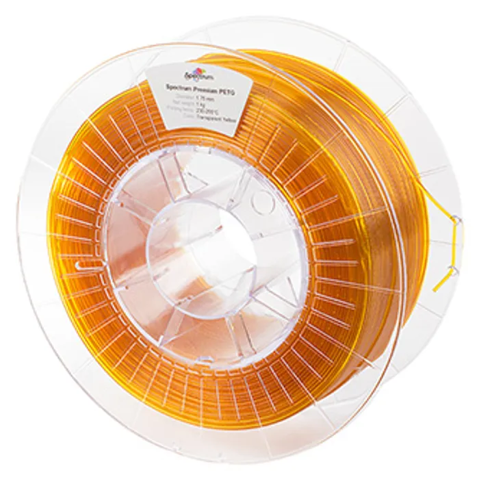Termék főképe Spectrum 3D filament, Premium PET-G, 1,75mm, 1000g, 80049, transparent yellow