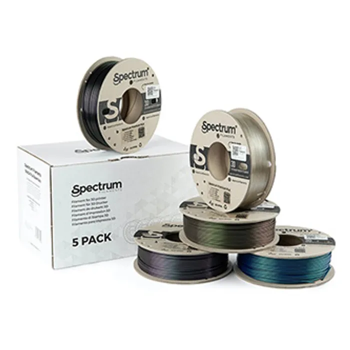 Termék főképe Spectrum 3D filament, Premium PLA Essentials, 1,75mm, 5x250g, 80752, mix Wizard Indigo, W