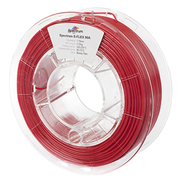 Termék főképe Spectrum 3D filament, S-Flex 90A, 1,75mm, 250g, 80252, bloody red