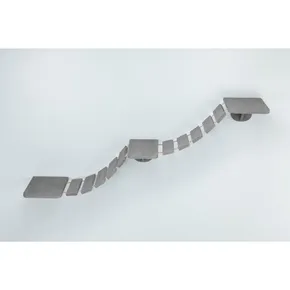 Falra szerelhető mászólétra, 3 platform, 150x30cm, szürke-barna