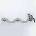 Következő termékkép Falra szerelhető mászólétra, 3 platform, 150x30cm, szürke-barna