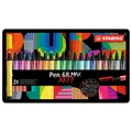 Következő termékkép STABILO Pen 68 MAX Fibre marker ékvéggel - 20 színű készlet ARTY lapban
