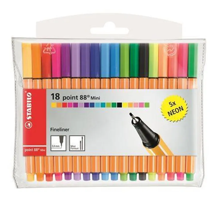 Termék főképe STABILO point 88 Mini 18 ks Sada včetně 5 neon Barev