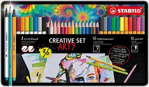 STABILOaquacolor/toll 68 ecset/hegy 88, 36 db ARTY konténerben