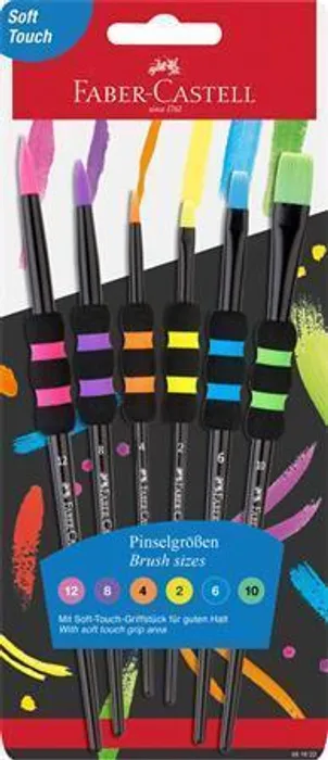 Termék főképe Štětce Faber-Castell Soft Touch Black - 6 ks