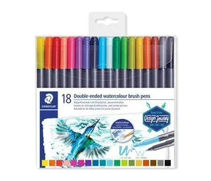 Ecset jelölők "Marsgraphic Duo", készlet, 18 szín, 0,5-0,8/1,0-6,0 mm, kétoldalas, STAEDTLE