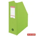 Magazinállvány, összecsukható, Vivida zöld, 100 mm, PVC/karton, ESSELTE