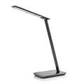 Stolní LED lampa s bezdrátovým nabíjením, stmívatelná, černá, 5V/9V, micro USB, USB výstu