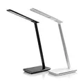 Stolní LED lampa s bezdrátovým nabíjením, stmívatelná, černá, 5V/9V, micro USB, USB výstu