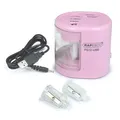 Következő termékkép Asztali élező "PS12-USB", rózsaszín, 2 lyuk, akkumulátor/USB, RAPESCO