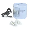 Következő termékkép Asztali élező "PS12-USB", világoskék, 2 lyuk, akkumulátor/USB, RAPESCO
