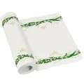 Asztali futó PAW AIRLAID 40 cm x 24 m White flowers