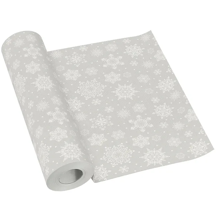 Termék főképe Středový pás PAW AIRLAID 40cm x 24m Snowflakes silver