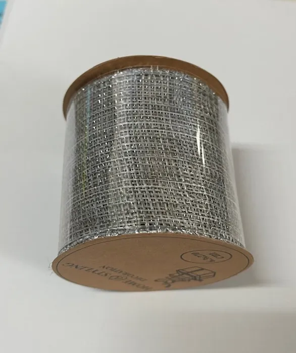 Termék főképe Stuha dekorační, šířka 63 mm - stříbrná [1 ks]