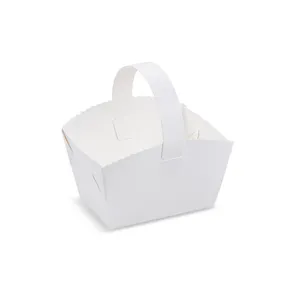 Süteményes kosárka (PAP) fogantyúval 10 x 8 x 6 cm [50 db]
