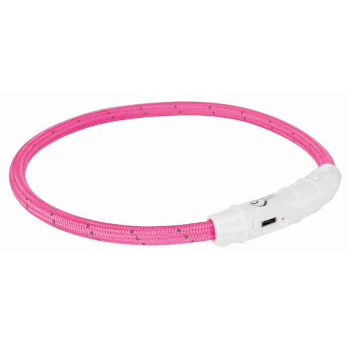 Termék főképe Svítící kroužek USB na krk, růžový L-XL: 65 cm/ o 7 mm