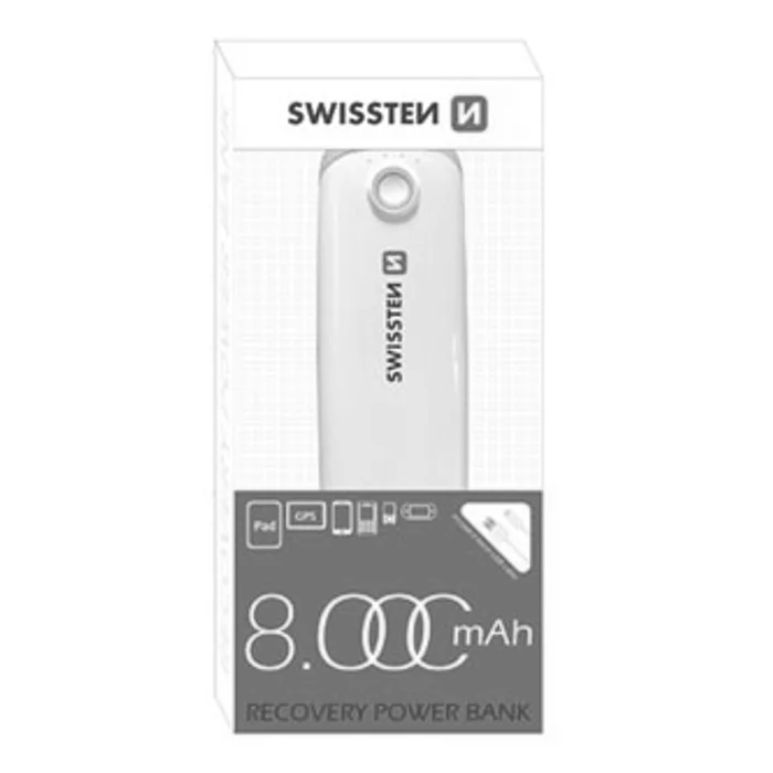Termék főképe SWISSTEN, Power Bank, Li-Ion, 5V, 8000mAh, nabíjení mobilních telefonů aj., 22014100, 1xk