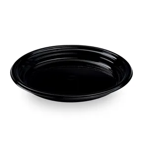 Tányér (PP) Reware Dinner újrahasználható fekete átmérő 22cm [12 db]