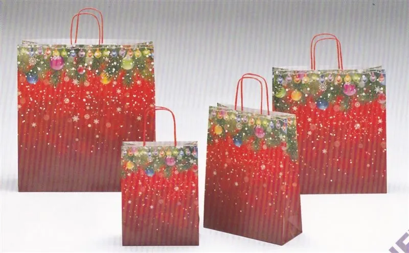 Termék főképe Taška dárková vánoční 22x10x29 cm červená girlanda