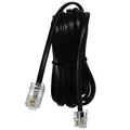Telefonkábel, RJ11 M-3m, lapos, fekete, ADSL modemhez, gazdaságos