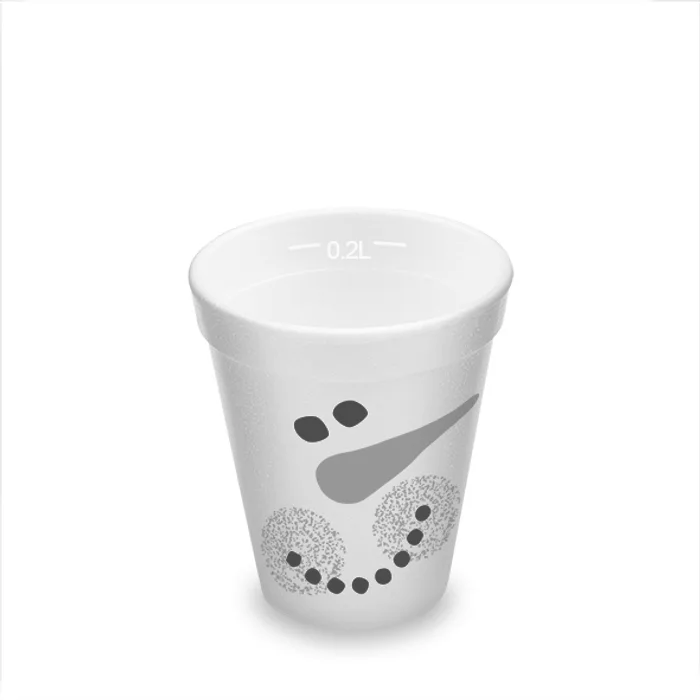 Termék főképe Termo-kelímek Sněhulák z pěnového PS 0,2 l (průměr 80 mm) [25 ks] - polystyrénový