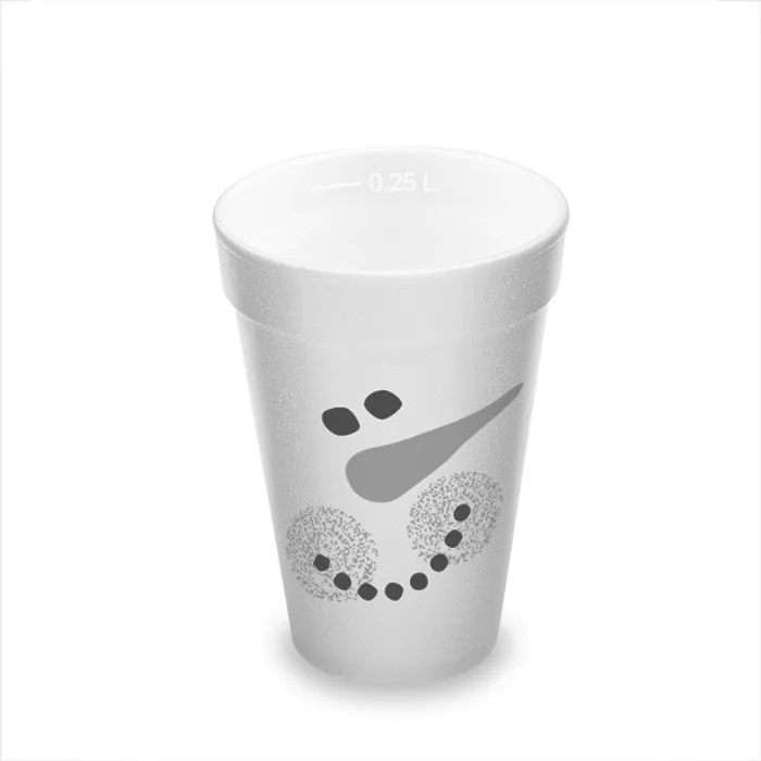 Termék főképe Termo-kelímek Sněhulák z pěnového PS 0,25 l (průměr 80 mm) [20 ks] - polystyrénový
