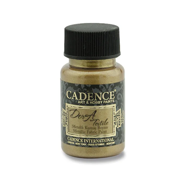 Termék főképe Textilní barva Cadence Dora Textile, met. antická zlatá, 50 ml