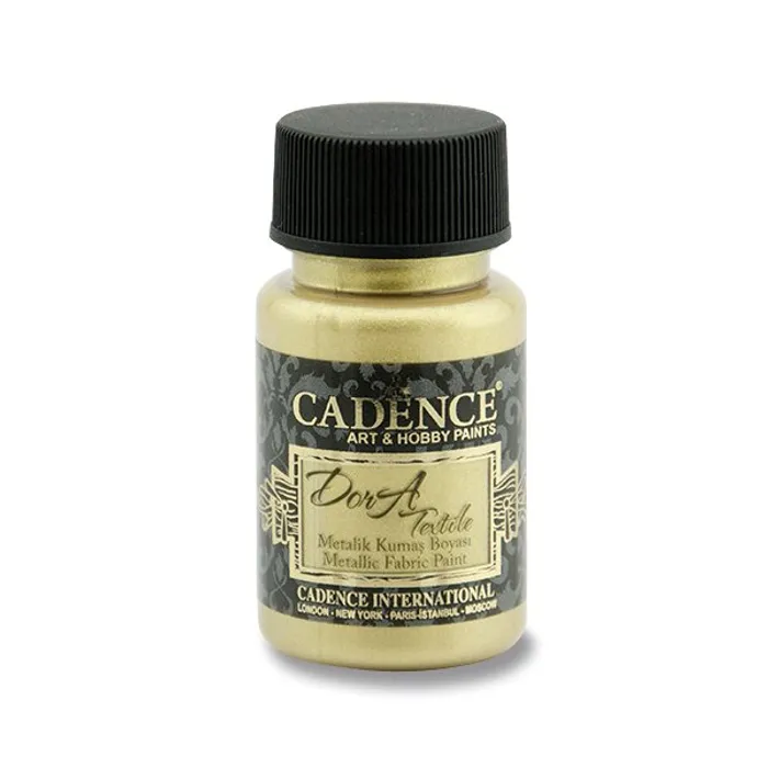 Termék főképe Textilní barva Cadence Dora Textile, met. bílé zlato, 50 ml