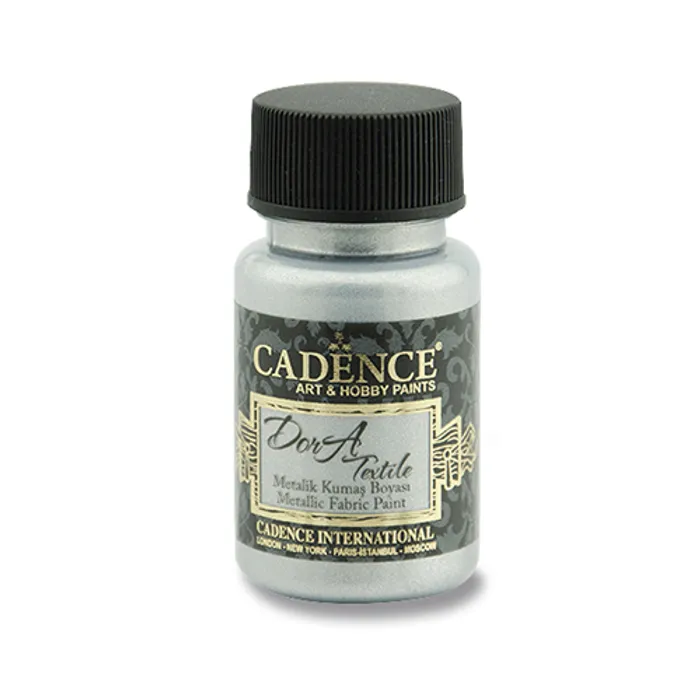 Termék főképe Textilní barva Cadence Dora Textile, met. stříbrná, 50 ml