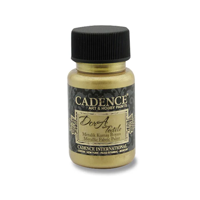 Termék főképe Textilní barva Cadence Dora Textile, met. sytá zlatá, 50 ml