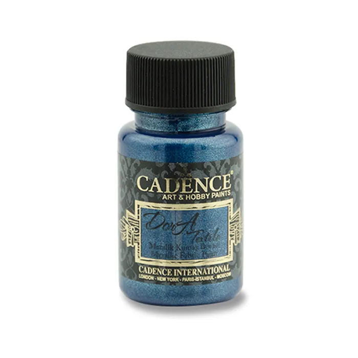 Termék főképe Textilní barva Cadence Dora Textile, met. tm. modrá, 50 ml