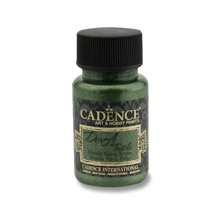 Termék főképe Textilní barva Cadence Dora Textile, met. zelená, 50 ml