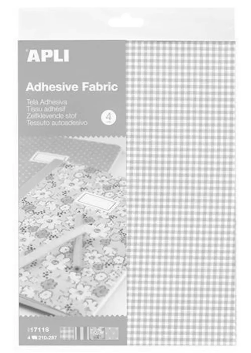 Termék főképe Textilní listy "Adhesive fabric", mix vzorů, 4ks, samolepící, 210x297 mm, APLI