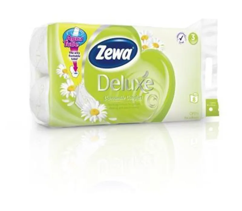 Termék főképe Toaletní papír, 3vrstvý, 8 rolí, ZEWA "Deluxe", heřmánek