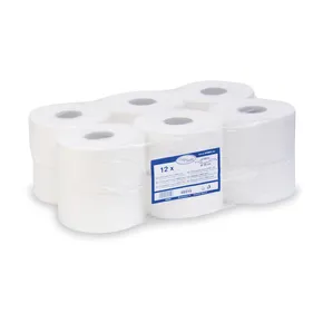 Toalettpapír (Tissue) 2-rétegű dombornyomott fehér `JUMBO` átmérő 19cm 145m [1 db]