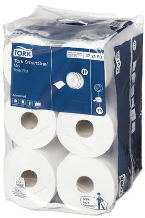 Termék főképe Toaletní papír TORK 472193 SmartOne mini se středovým odvíjením 2vrstvy T9 [12 ks]