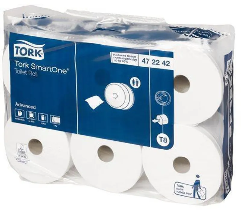 Termék főképe Toaletní papír TORK 472242 SmartOne se středovým odvíjením 2 vrstvy T8 [6 ks]