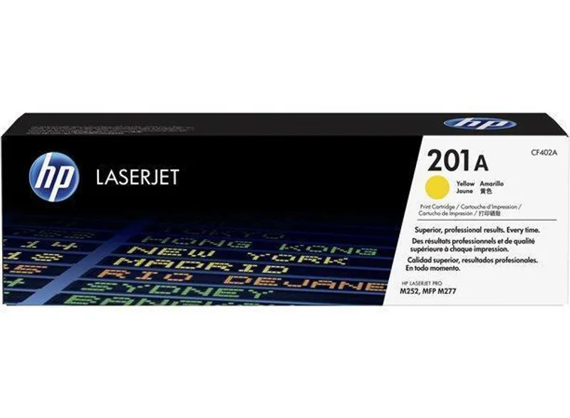 Termék főképe Toner HP 201A, do tiskárny Color LaserJet Pro M252, M277, žlutá, 1,4k , HP