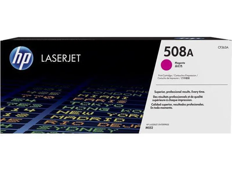Termék főképe Toner HP 508A, do tiskárny Color LaserJet Enterprise M552, M553, purpurová, 5k, HP