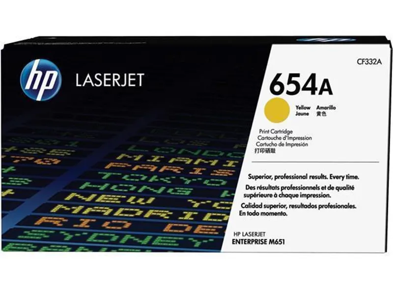 Termék főképe Toner HP 654A, do tiskárny Color LaserJet Enterprise M651, žlutá, 20k , HP